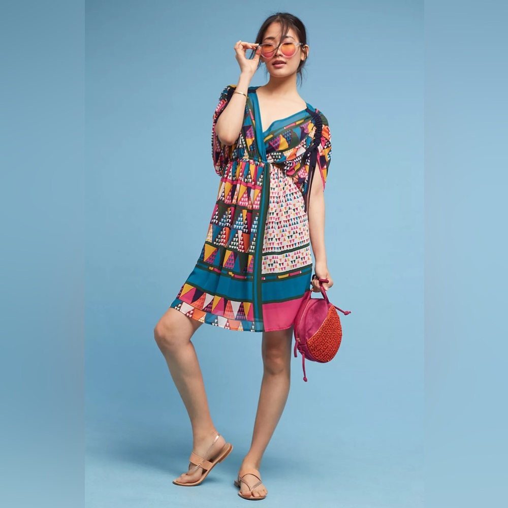 NWT Anthropologie Maeve Geo Printed‎ Dress Size 2